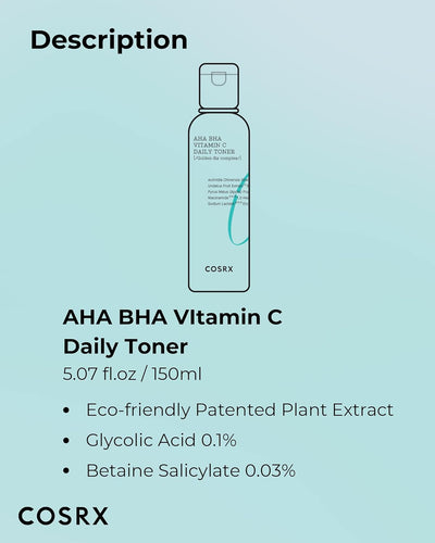 COSRX Refresh AHA BHA Vitamin C Daily Toner(150ml) - 150ml - MeStore - COSRX