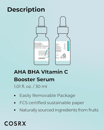 COSRX Refresh AHA BHA VitaminC Booster Serum - 30mL - MeStore - COSRX