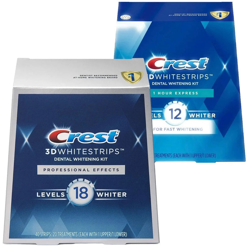 Crest 3D Whitestrips Professional Effects + Bonus 1 Hour Express Whitestrips - MeStore - Crest