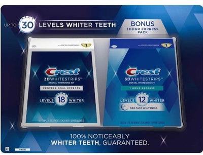 Crest 3D Whitestrips Professional Effects + Bonus 1 Hour Express Whitestrips - MeStore - Crest