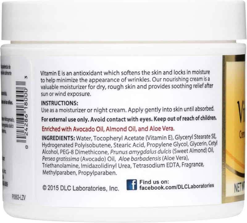 DE LA CRUZ 10,000 IU VITAMIN E CREAM 4 oz. - MeStore - DE LA CRUZ