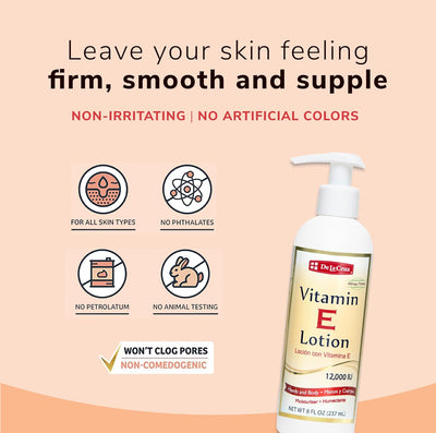 DE LA CRUZ 12,000 IU VITAMIN E LOTION 8 fl. oz. - MeStore - DE LA CRUZ