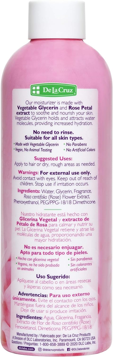 DE LA CRUZ GLYCERIN & ROSE WATER 8 fl. oz. - MeStore - DE LA CRUZ