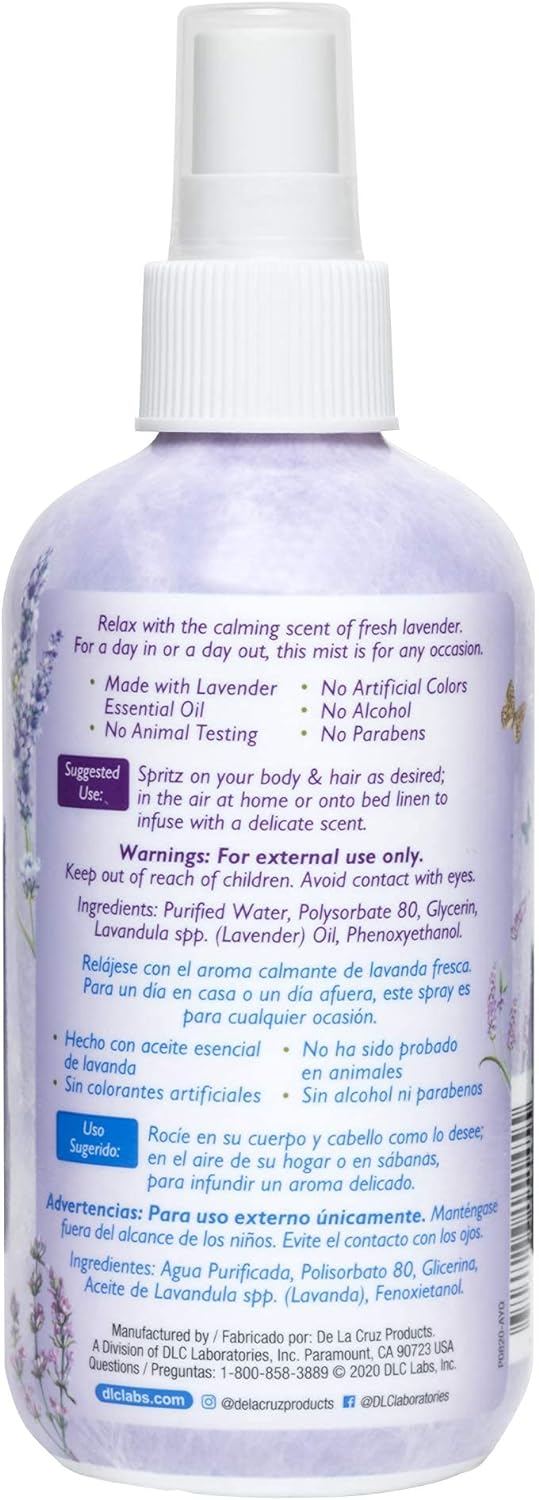 DE LA CRUZ LAVENDER WATER SPRAY 8 fl. oz. - MeStore - DE LA CRUZ