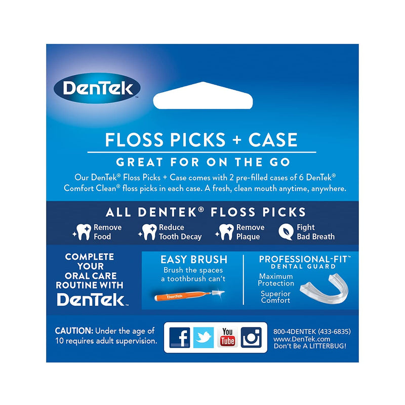 DenTek Comfort Clean Floss Picks + Case for On - the - Go - MeStore - Dentek