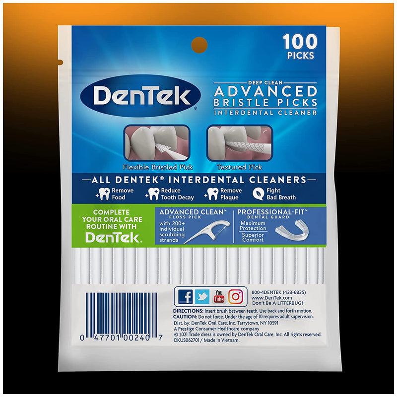 DenTek Deep Clean Bristle Picks 100 Count - MeStore - Dentek