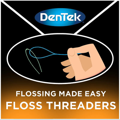 DenTek Floss Threaders | For Braces, Bridges, and Implants | 50 Count - MeStore - Dentek