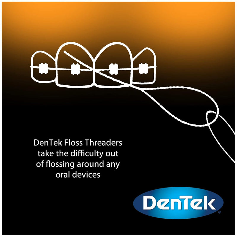 DenTek Floss Threaders | For Braces, Bridges, and Implants | 50 Count - MeStore - Dentek