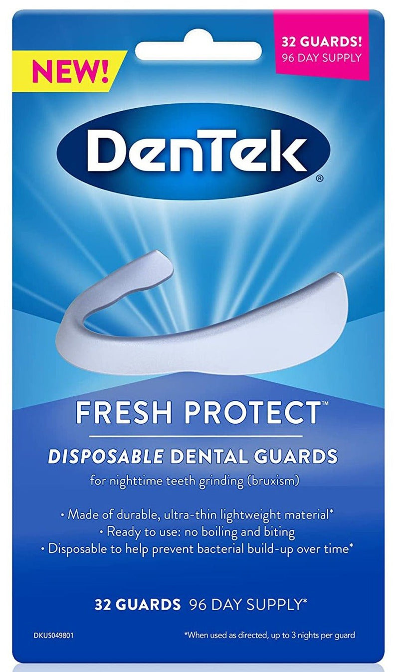 DenTek Fresh Protect Disposable Dental Guards, Nighttime Teeth Grinding, 32 Count, 96 Day Supply - MeStore - Dentek