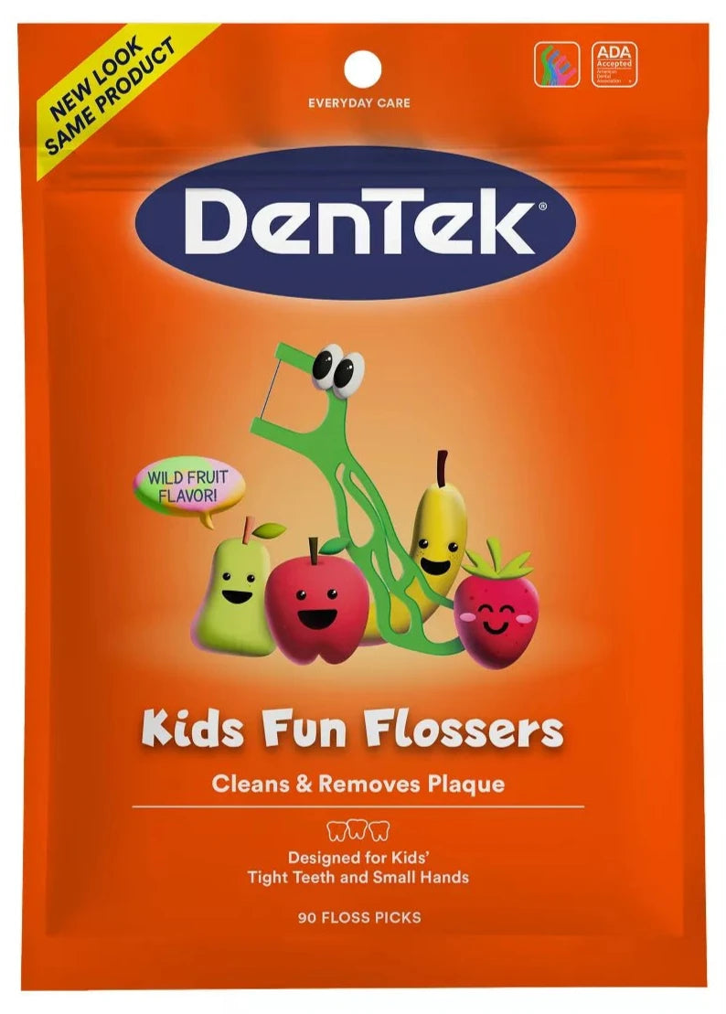 DenTek Kids Fun Flossers, Wild Fruit, 90 Count - MeStore - Dentek