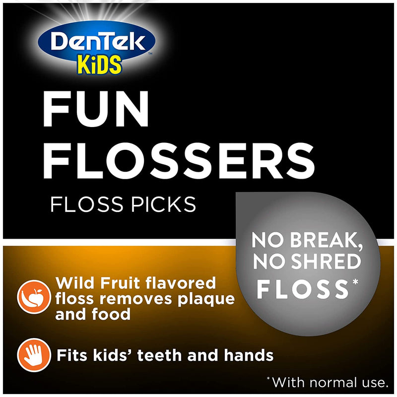 DenTek Kids Fun Flossers, Wild Fruit, 90 Count - MeStore - Dentek