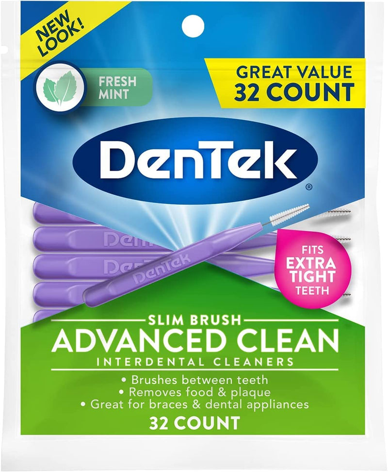 Dentek Slim Brush 32 Count Deep Clean Tight Teeth - MeStore - Dentek