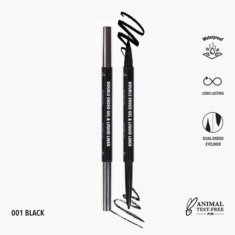 Double Ended Gel & Liquid Liner (001, Black) - MeStore - Moira Beauty