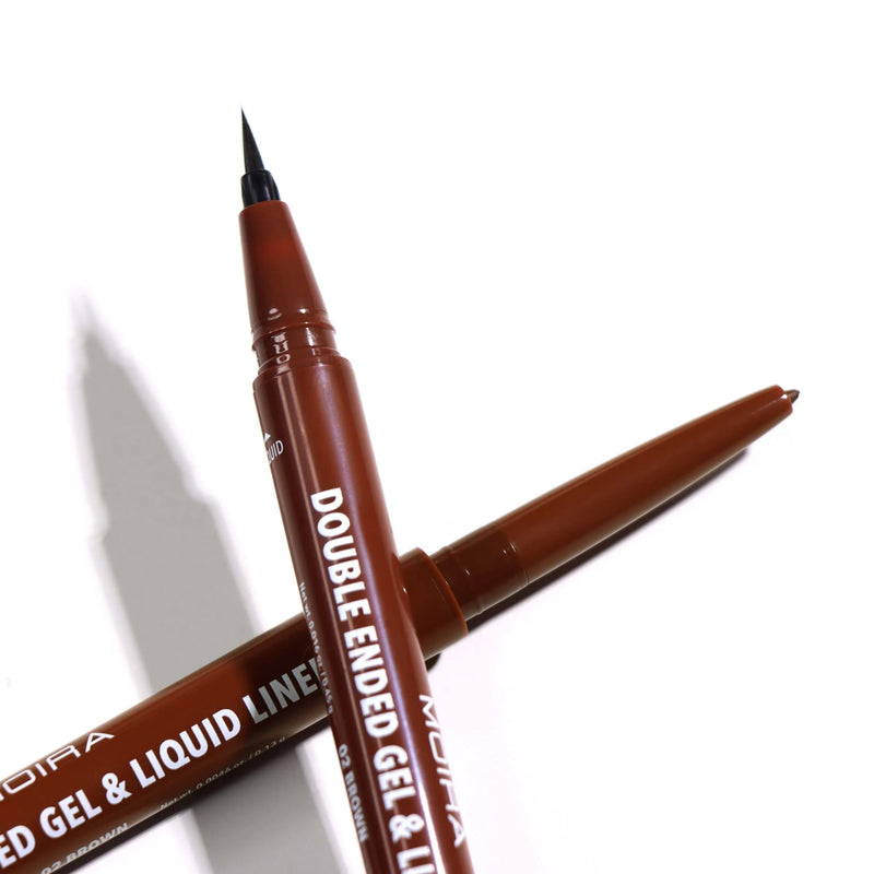 Double Ended Gel & Liquid Liner (002, Brown) - MeStore - Moira Beauty