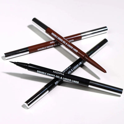 Double Ended Gel & Liquid Liner (002, Brown) - MeStore - Moira Beauty