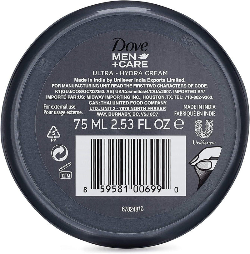 Dove 75Ml Mens Hydra Cream Jar - MeStore - Dove