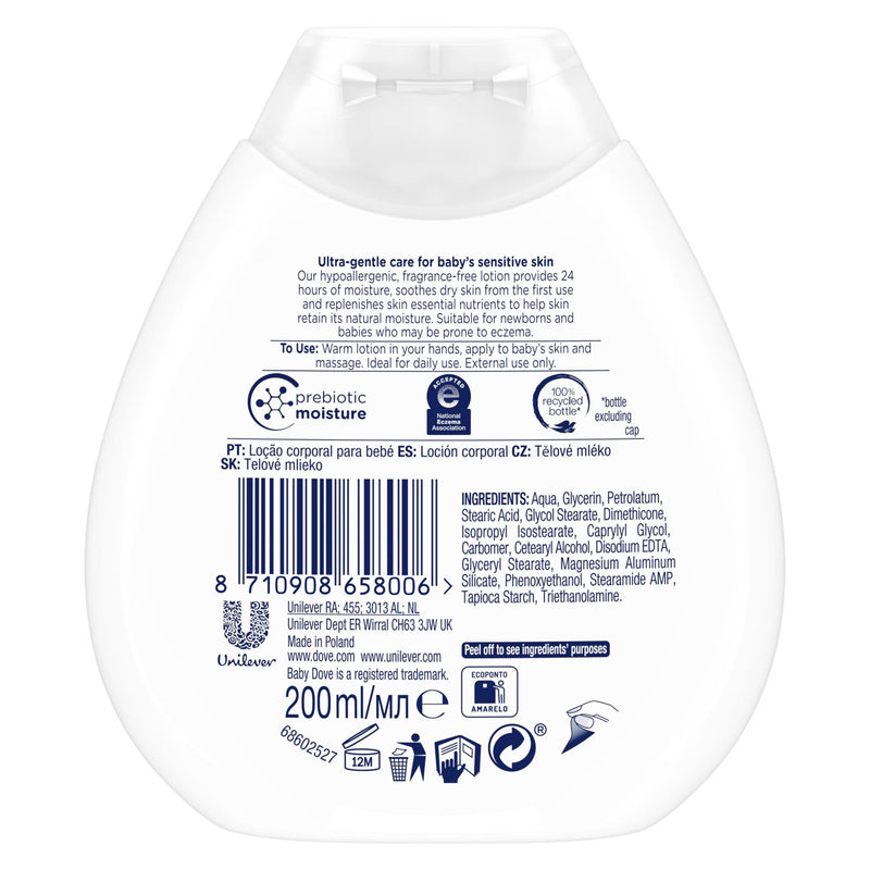 Dove Baby Lotion Sensitve Fragrance Free Moisture 200Ml - MeStore - Dove