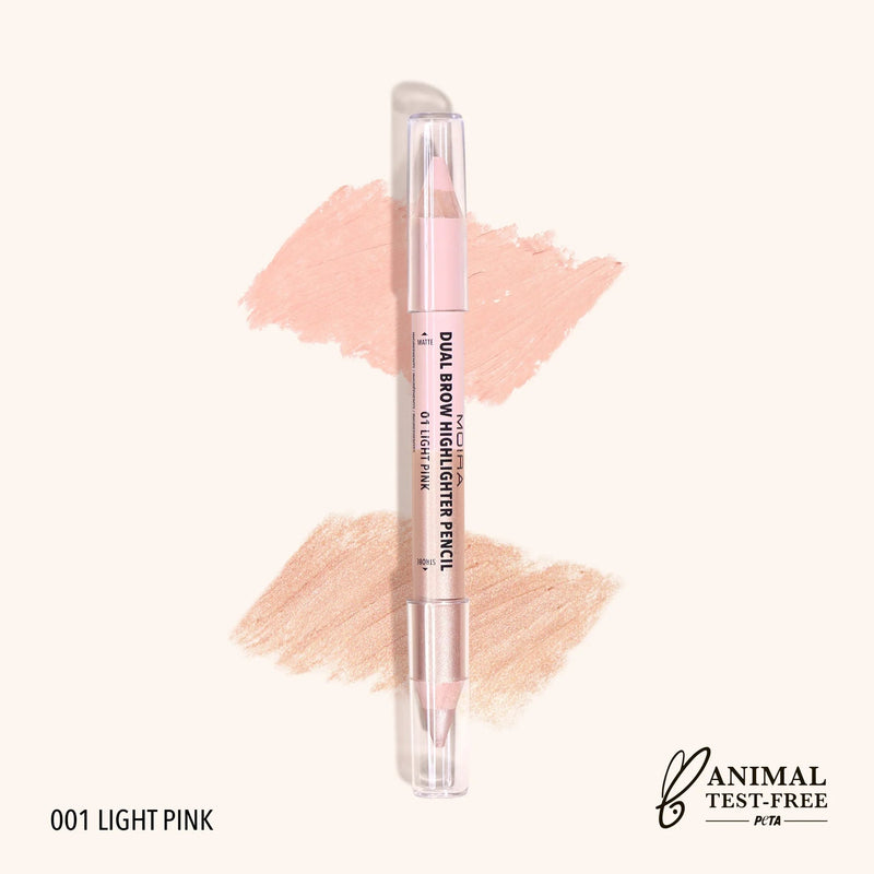 Dual Brow Highlighter Pencil (001, Light Pink) - MeStore - Moira Beauty