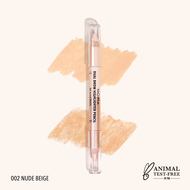 Dual Brow Highlighter Pencil (002, Nude Beige) - MeStore - Moira Beauty