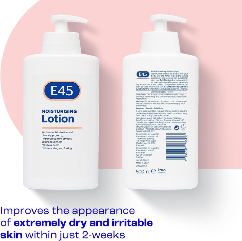 E45 Moisturising Lotion Pump 500Ml - MeStore - E45