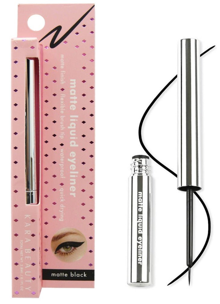 Ee01 - m - Matte Liquid Eyeliner Thin Brush: Black - MeStore - Kara Beauty