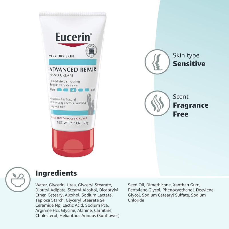 Eucerin Advanced Repair Creme Advanced Repair Extra - Enriched Hand Creme - Checkout Tube - 2.7 oz. - MeStore - Eucerin