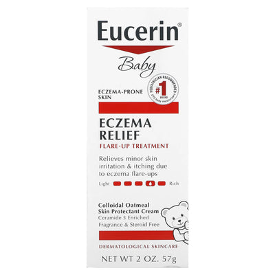 Eucerin, Baby, Eczema Relief, Flare Up Treatment, Fragrance Free, 2oz - MeStore - Eucerin