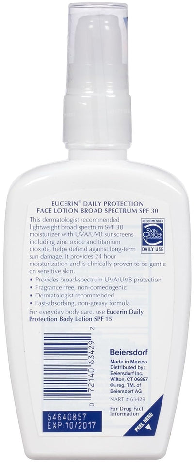 Eucerin Face Daily Protection Moisturizing Face Lotion Sunscreen SPF 30 - 4 oz - MeStore - Eucerin