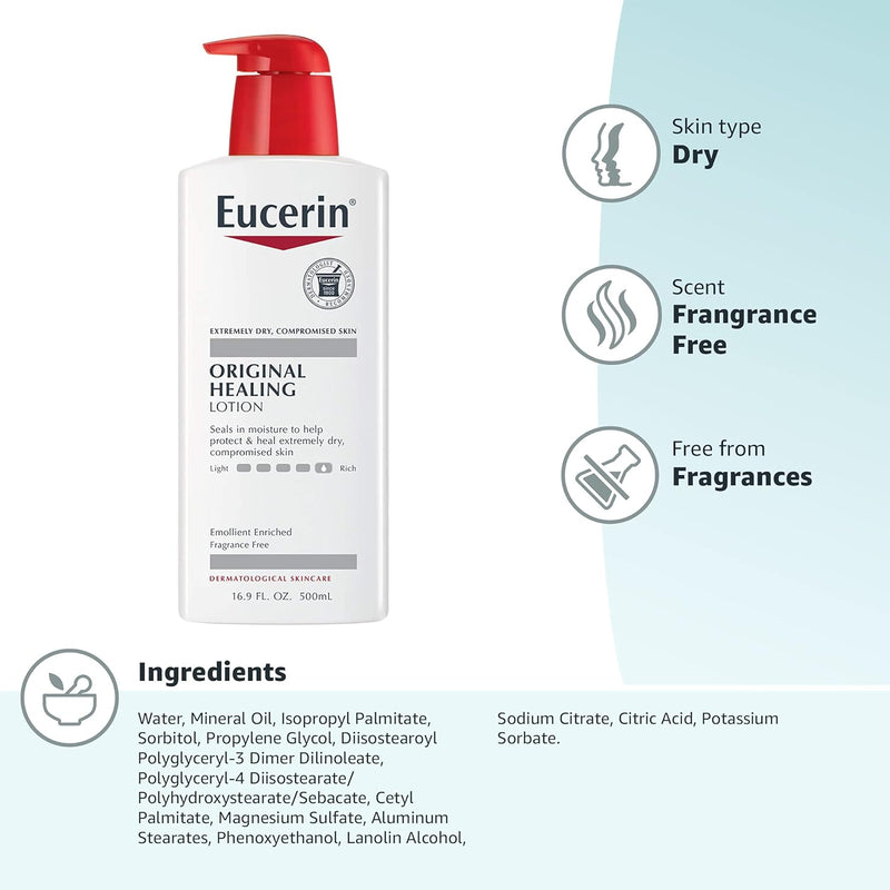 Eucerin Original Lotion Original Healing Soothing Repair Lotion - 16.9 oz. - MeStore - Eucerin