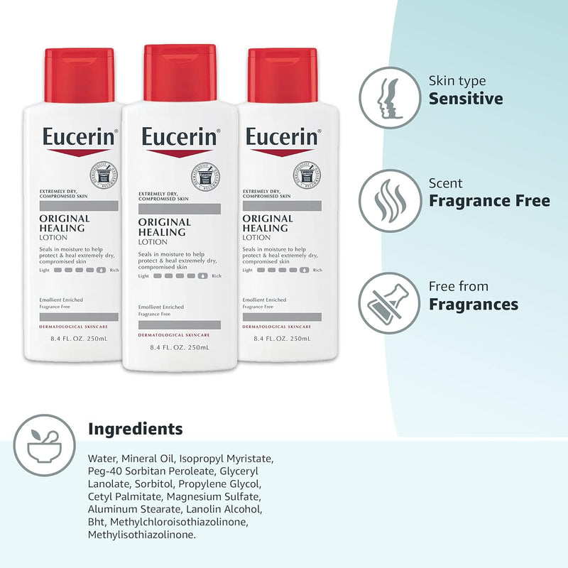 Eucerin Original Lotion Original Healing Soothing Repair Lotion - 8.4 oz. - MeStore - Eucerin