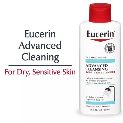 Eucerin Skin Cleansing Eucerin Advanced Cleansing Body and Face Cleanser - 16.9 oz - MeStore - Eucerin