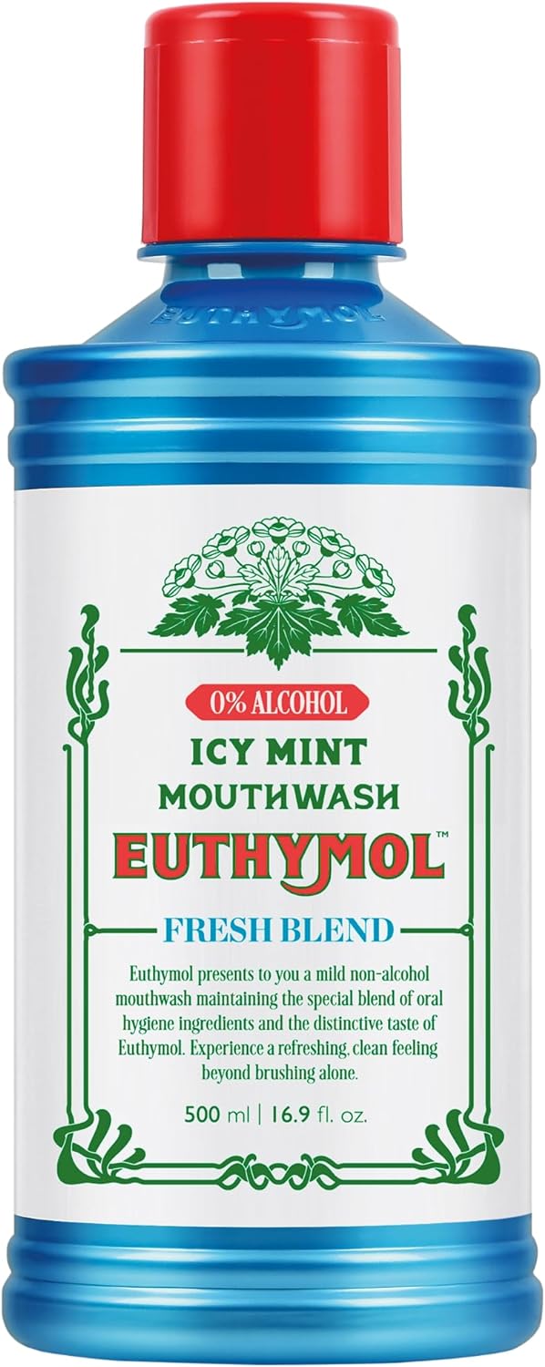 Euthymol Mouth Wash 500ml Icy Mint 0% Alcohol - MeStore - Euthymol