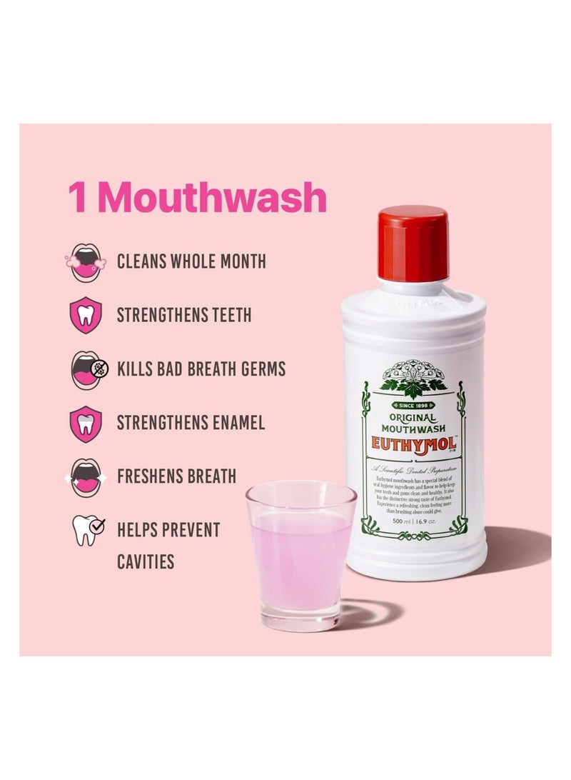 Euthymol Mouth Wash 500ml Original - MeStore - Euthymol