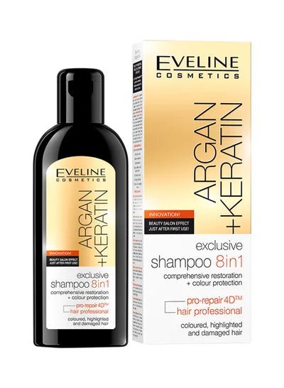 Evelin Argan + Keratin Exclusive Shampoo 8 In 1 150 Ml - MeStore - Eveline