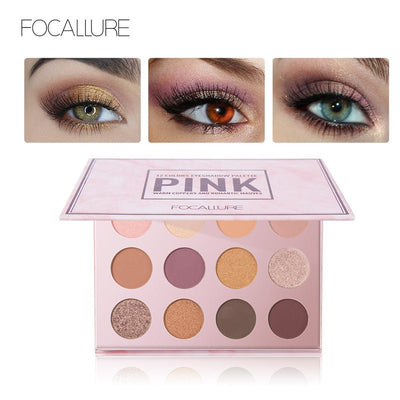 FA - 61 - 2 - 12 color eyeshadow Pink - 2# - MeStore - Focallure