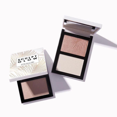 FA - 69 - 1 - Powder Contour & Highlighter Palette Duo - MeStore - Focallure