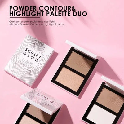 FA - 69 - 1 - Powder Contour & Highlighter Palette Duo - MeStore - Focallure