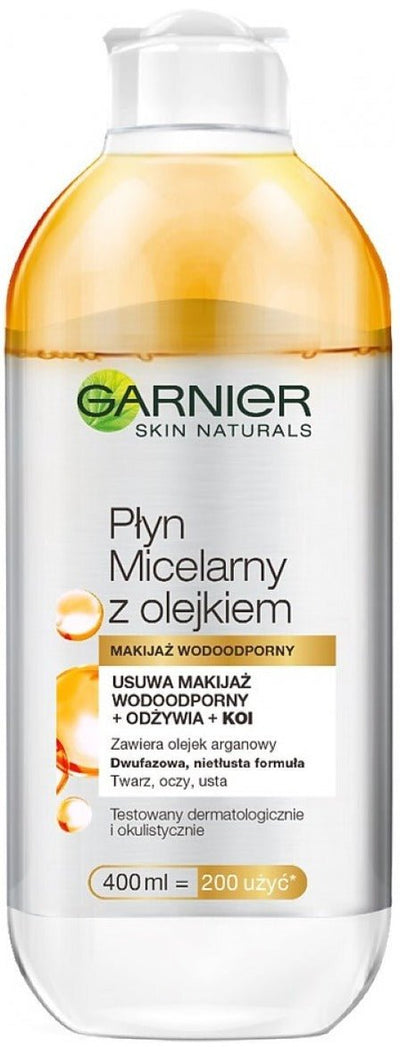 Garnier Essentials Micellar Liquid with Argan Oil Two Phase 400ml - MeStore - Garnier