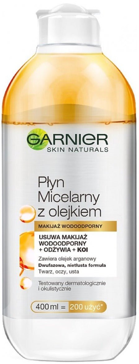 Garnier Essentials Micellar Liquid with Argan Oil Two Phase 400ml - MeStore - Garnier