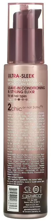 Giovanni 2chic Keratin & argan Ultra - sleek Leave - in Conditioner - MeStore - Giovanni