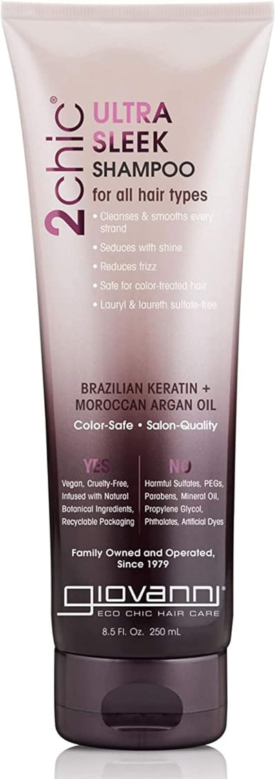 Giovanni 2chic Keratin & Argan Ultra - sleek Shampoo 8.05 Oz - MeStore - Giovanni