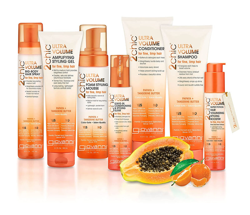 Giovanni 2chic Tangerine & Papaya Ultra - volume Foam Styling Mou - MeStore - Giovanni