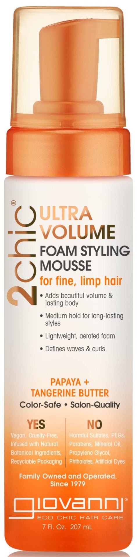 Giovanni 2chic Tangerine & Papaya Ultra - volume Foam Styling Mou - MeStore - Giovanni