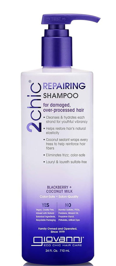 GIOVANNI 2chic Ultra - Repairing Shampoo - For Damaged, Over - Processed Hair 710ml - MeStore - Giovanni