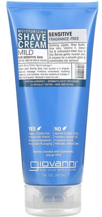 Giovanni Shave Cream Frag Free & Aloe Sensitv 7floz 207ml Sk - MeStore - Giovanni