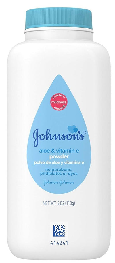 Johnson - Aloe & Vitamin E with natural cornstarch (113g) 4 oz - MeStore - Johnson's