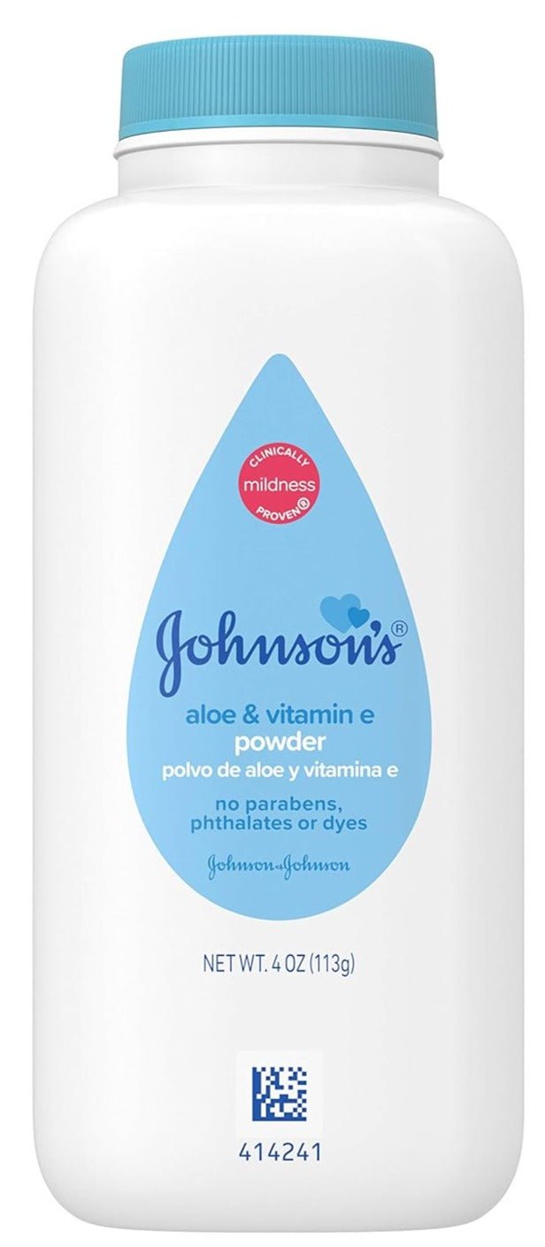 Johnson - Aloe & Vitamin E with natural cornstarch (113g) 4 oz - MeStore - Johnson&