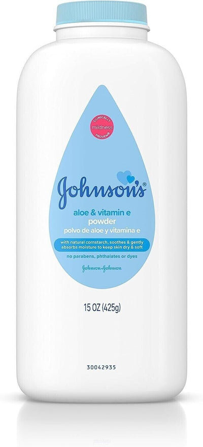 Johnson - Aloe & Vitamin E with natural cornstarch (425g) 15 oz - MeStore - Johnson's