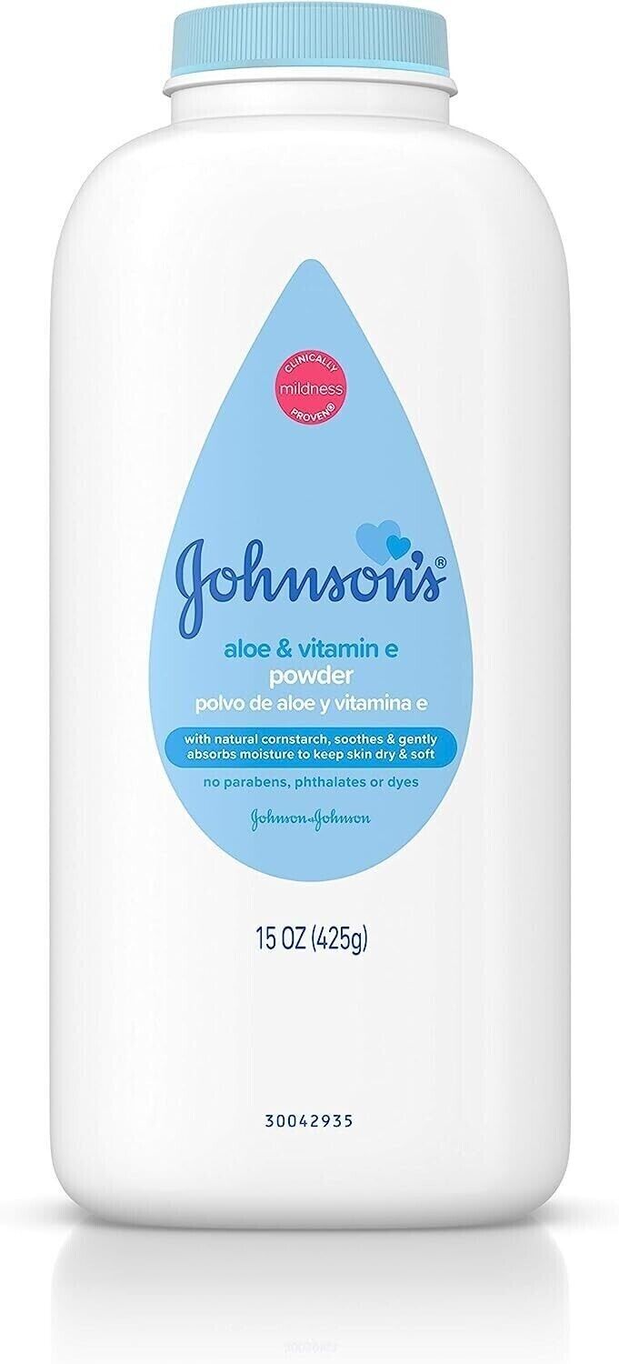 Johnson - Aloe & Vitamin E with natural cornstarch (425g) 15 oz - MeStore - Johnson&