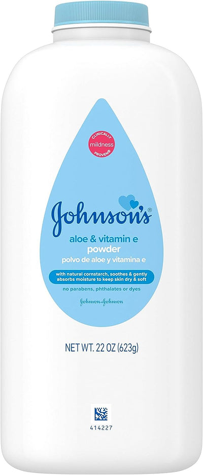 Johnson - Aloe & Vitamin E with natural cornstarch (425g) 15 oz - MeStore - Johnson's